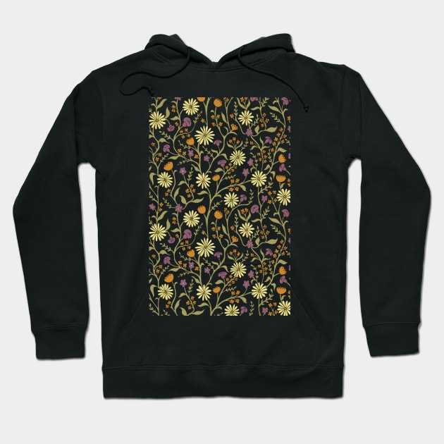 Floral Pattern Vertical Hoodie by StephReyns